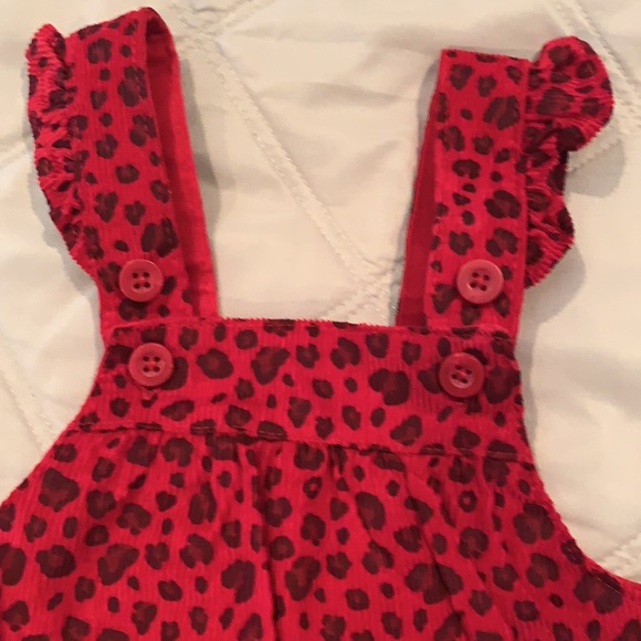 Animal print overall style dress with matching tights - Picture 2 of 4